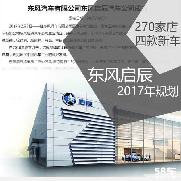 东风启辰2017年规划 推4款新车/270家店