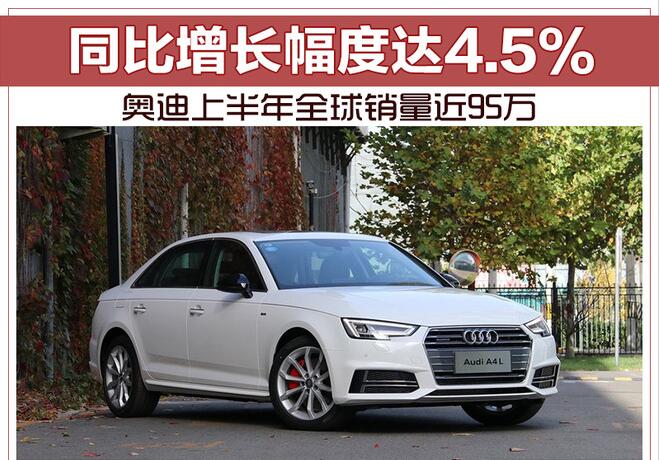 奥迪上半年全球销量近95万 同比增长幅度达4.5%