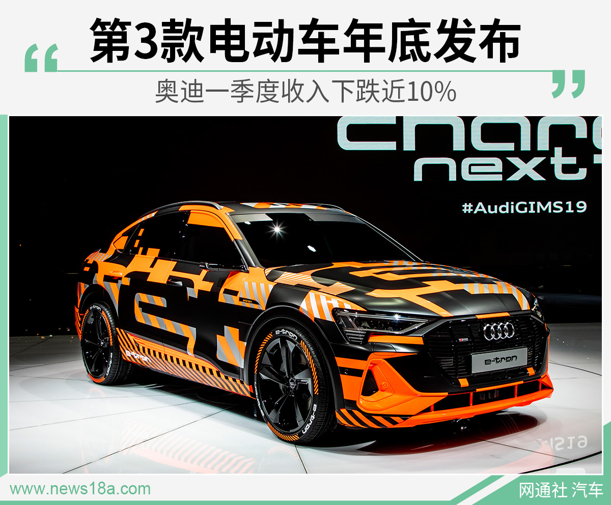 奥迪一季度收入下跌近10% 第3款电动车年底发布