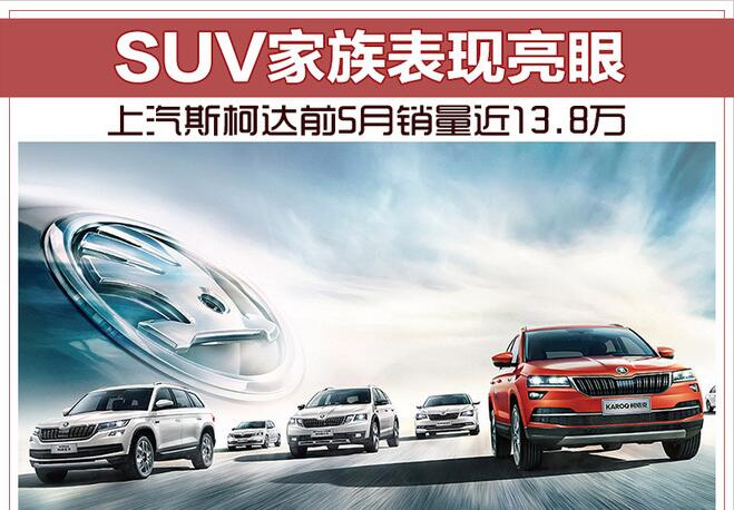 上汽斯柯达前5月销量近13.8万 SUV家族表现亮眼