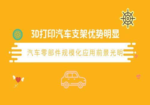 3D打印汽车支架优势明显，汽车零部件规模化应用前景光明