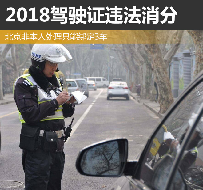 违章处理新规3月实施 北京非本人限绑定三车