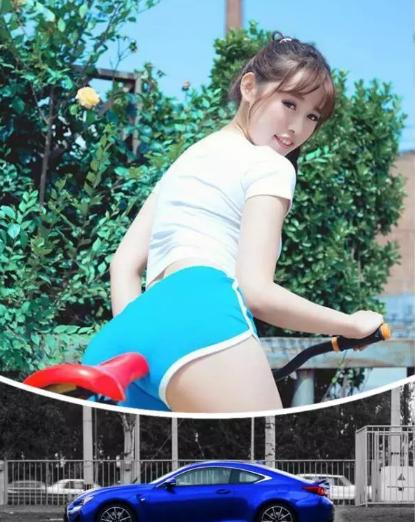 每日豪车美女：雷克萨斯RCF VS 运动少女