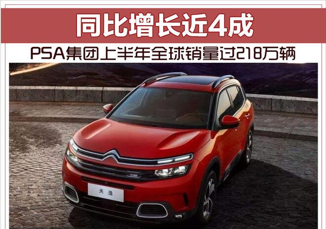PSA集团上半年全球销量过218万辆 同比增长近4成