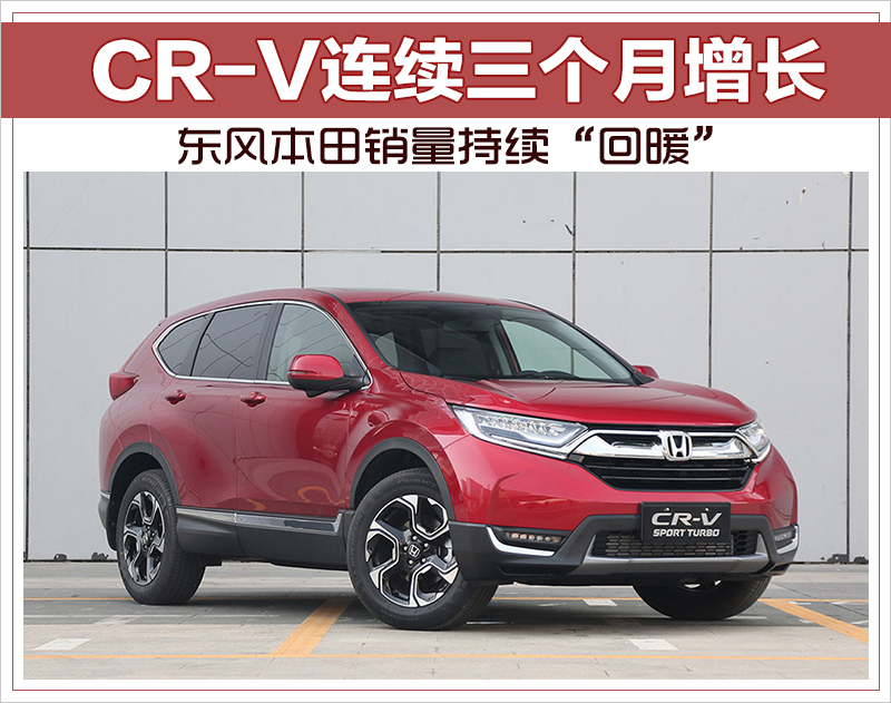 东风本田销量持续“回暖” CR-V连续三个月增长