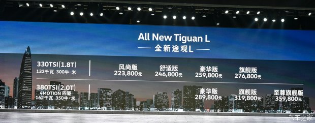 上汽大众 途观L 2017款 380TSI 自动四驱至尊旗舰版