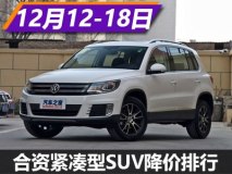 途观降5.1万 本周合资紧凑SUV降价排行