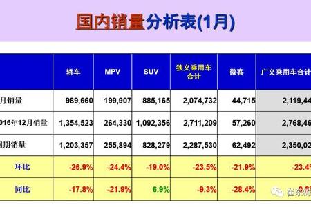 2017年1月乘用车市场分析