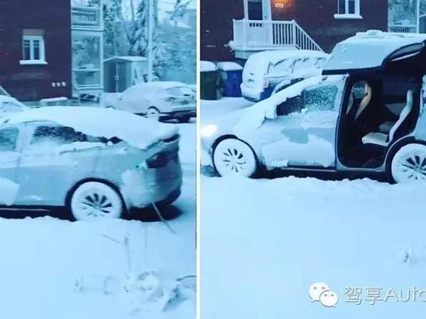 暴风雪后，特斯拉Model X的鹰翼门让人震惊了！