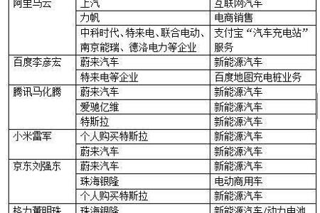 起底国内八大富商投资新能源汽车领域