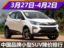 CS15降3千 中国品牌小型SUV降价排行