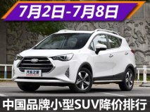 瑞风S3降1万 中国品牌小型SUV降价排行