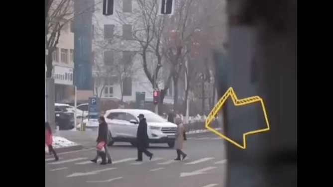 礼让行人被交警摁下 车主的回应亮了