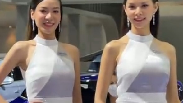 泰国车展看车模，这一期是美女如云