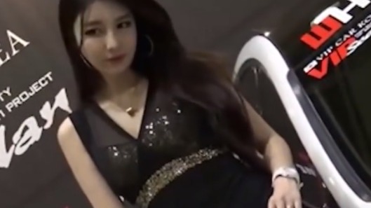 成熟性感的美女车模，一笑一颦如春花绽放