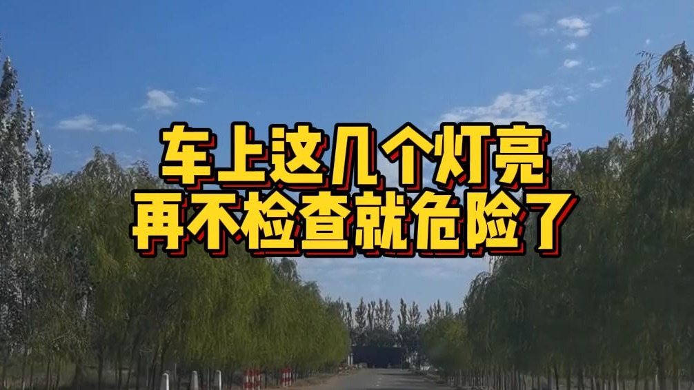 车上这几个灯亮 再不检查就危险了
