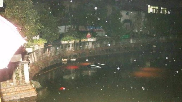 雨夜轿车冲入池塘，浙江金东公安辅警跳入水中勇救5人