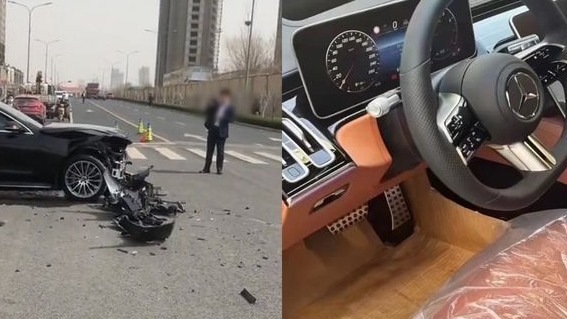 男子新买百万奔驰被朋友借走撞烂，结局意外令人意料不到！