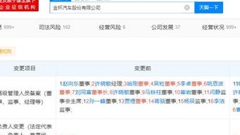 许晓敏任金杯汽车法定代表人