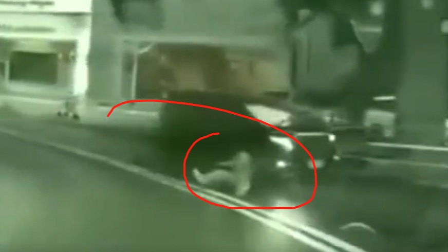 灵异？雨天行车记录仪拍到空降一名男子，太诡异！ 
