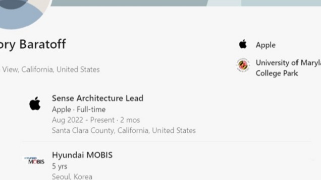 苹果汽车项目再添一员大将，聘请现代摩比斯前高管负责传感架构