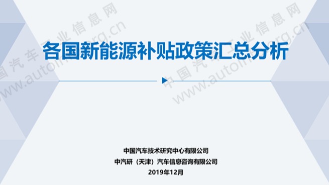 各国新能源补贴政策汇总分析