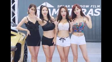 韩国美女车模-性感白皙大长腿