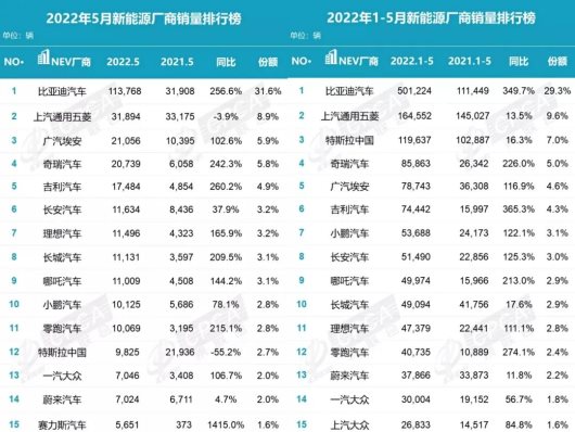 5月新能源销量：“一枝独秀”并不是件好事