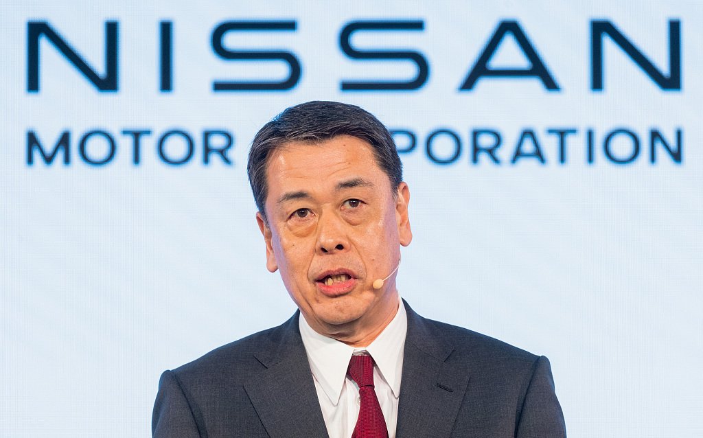 当地时间2023年2月6日，英国伦敦，日产汽车CEO内田诚出席新闻发布会。